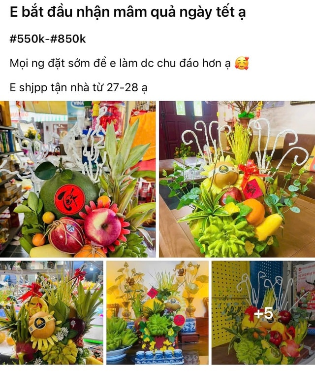 Mâm ngũ quả online 'cháy đơn' những ngày cuối năm- Ảnh 3.