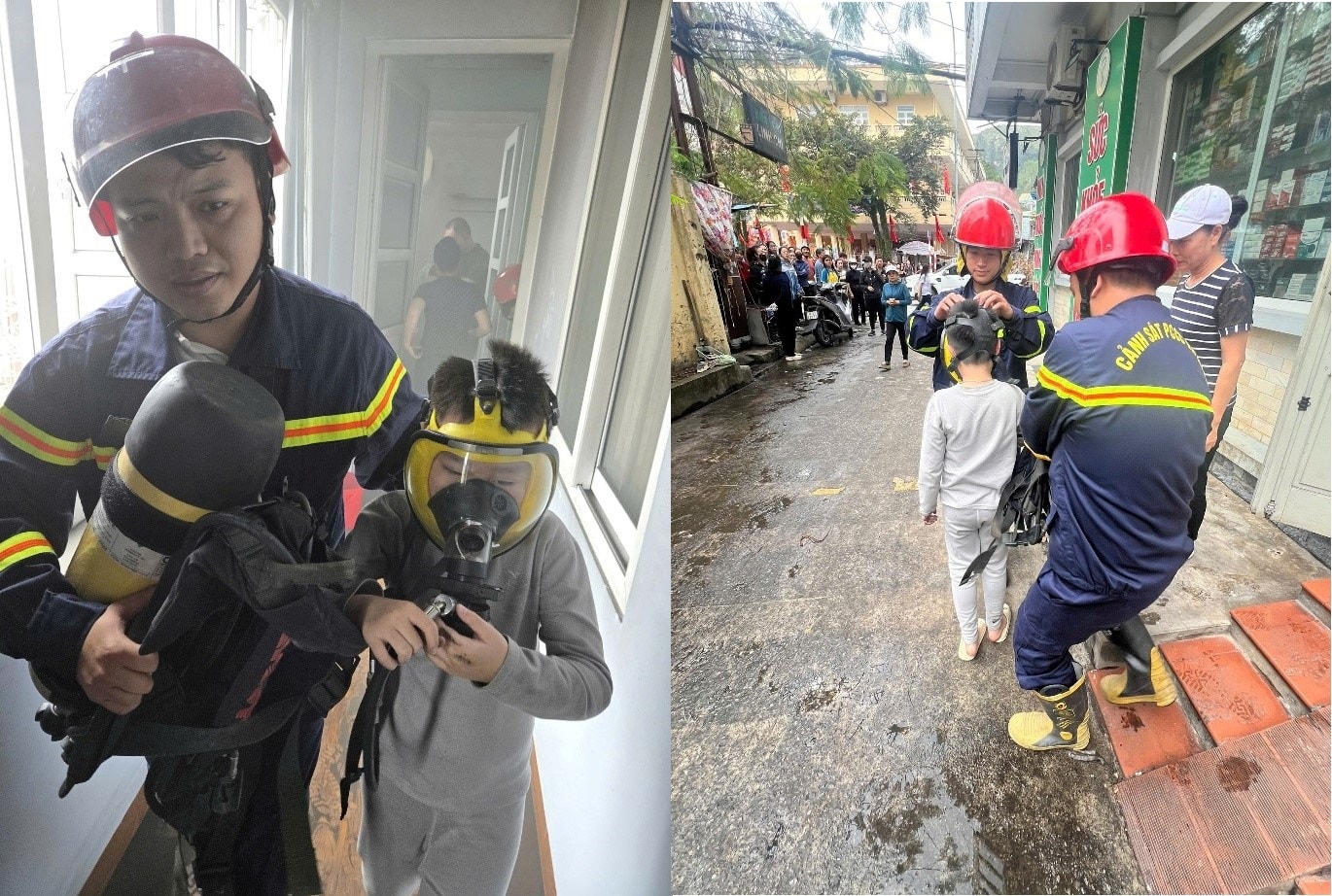 Công an giải cứu 3 người mắc kẹt trong ngôi nhà cháy- Ảnh 1.