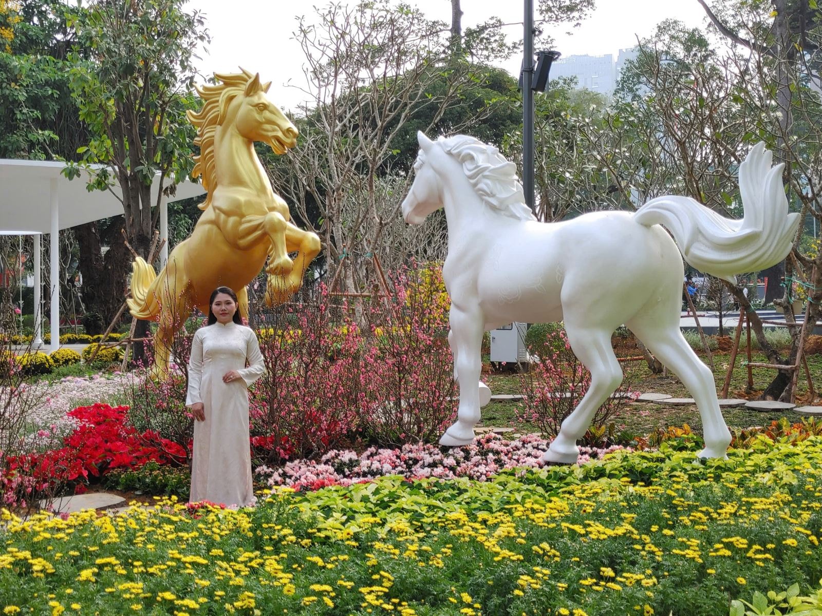 Công viên tưởng niệm nạn nhân COVID-19 hút khách ngày cận Tết- Ảnh 4.