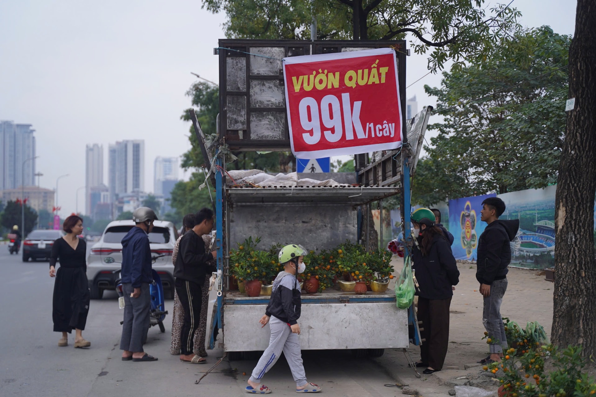 Người dân háo hức đi săn đào quất 