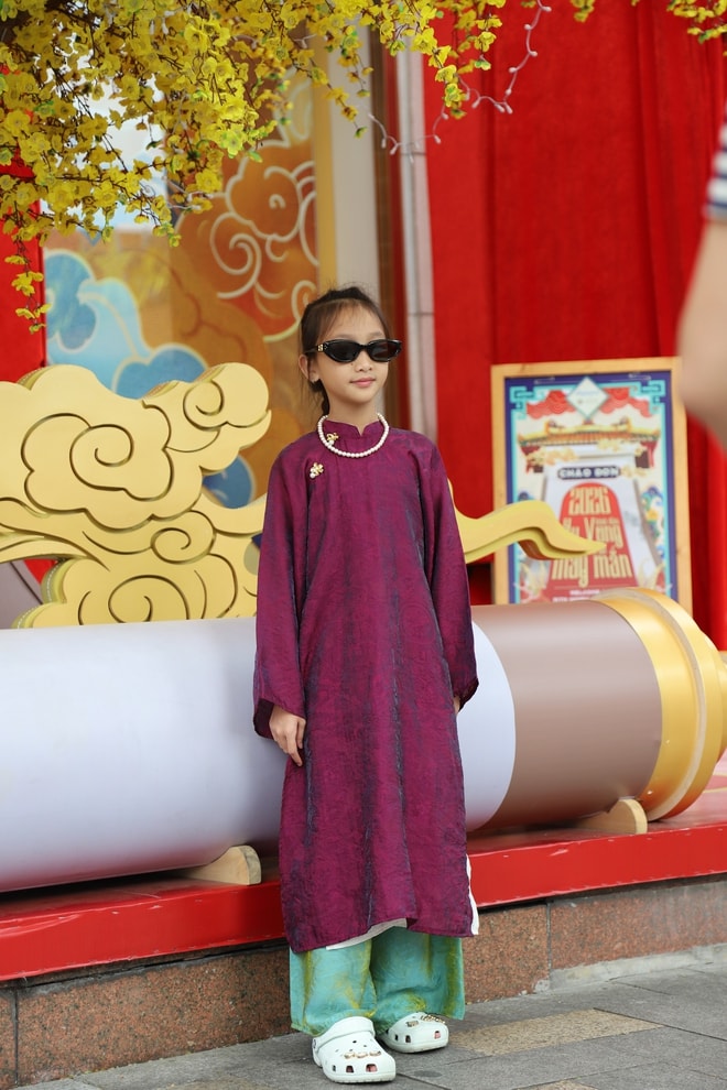 Người dân TPHCM xúng xính áo dài chụp hình đón Tết- Ảnh 3.