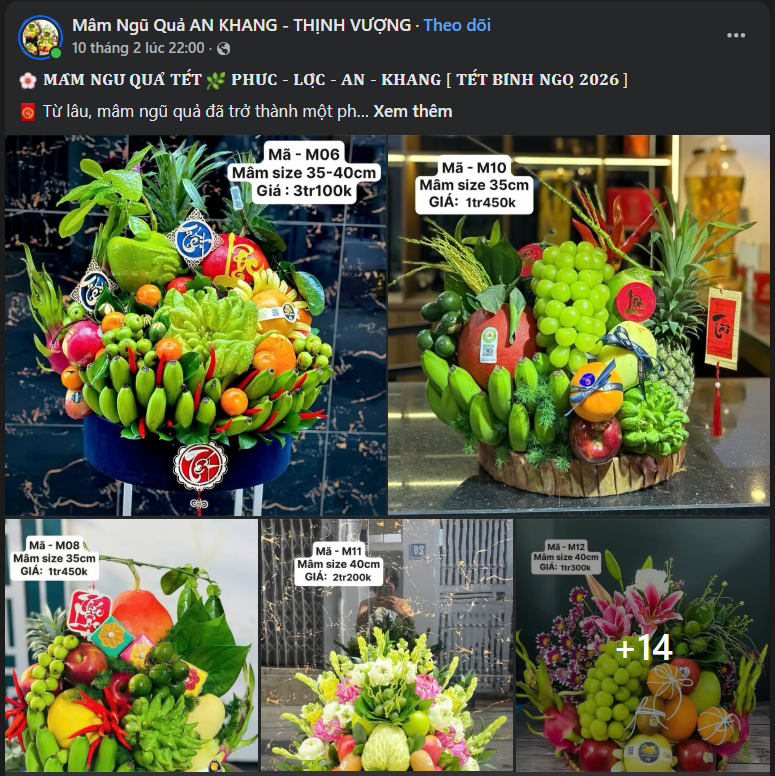Mâm ngũ quả giá tiền triệu vẫn 'cháy hàng' dịp cận Tết 2026- Ảnh 6.