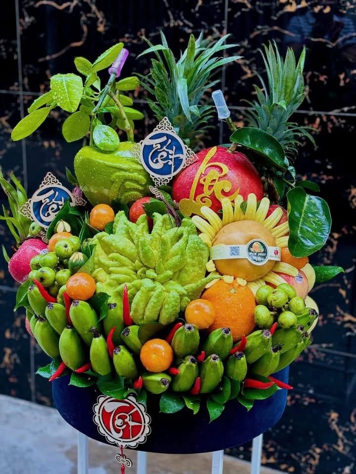 Mâm ngũ quả giá tiền triệu vẫn 'cháy hàng' dịp cận Tết 2026- Ảnh 7.