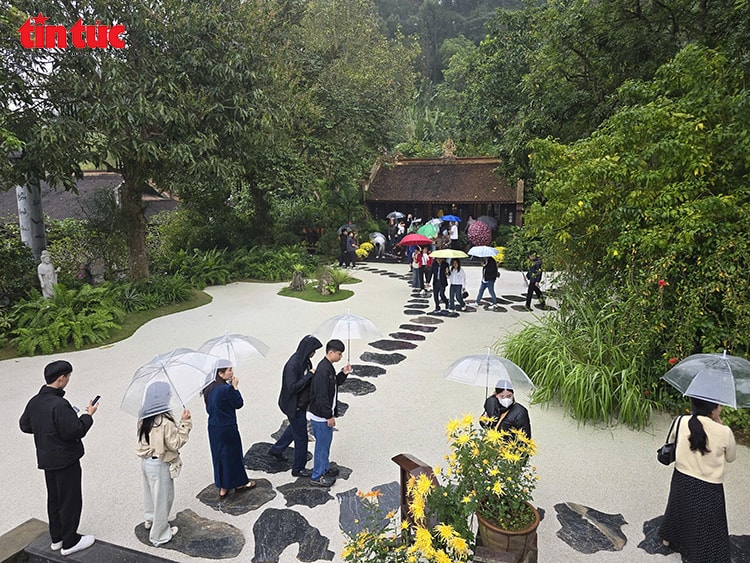 Khách thập phương đội mưa xuân vãn cảnh chùa Địa Tạng Phi Lai- Ảnh 7. Khách thập phương đội mưa xuân vãn cảnh chùa Địa Tạng Phi Lai- Ảnh 7.