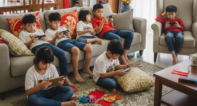 Trẻ xem điện thoại suốt kỳ nghỉ Tết: Cấm đoán cực đoan hay quản lý thông minh?- Ảnh 1. Trẻ xem điện thoại suốt kỳ nghỉ Tết: Cấm đoán cực đoan hay quản lý thông minh?- Ảnh 1.