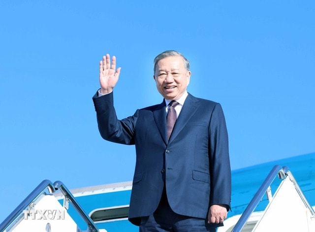 Tổng Bí thư Tô Lâm kết thúc chuyến tham dự Cuộc họp Khai mạc Hội đồng Hòa bình về Gaza tại Hoa Kỳ- Ảnh 1. Tổng Bí thư Tô Lâm kết thúc chuyến tham dự Cuộc họp Khai mạc Hội đồng Hòa bình về Gaza tại Hoa Kỳ- Ảnh 1.