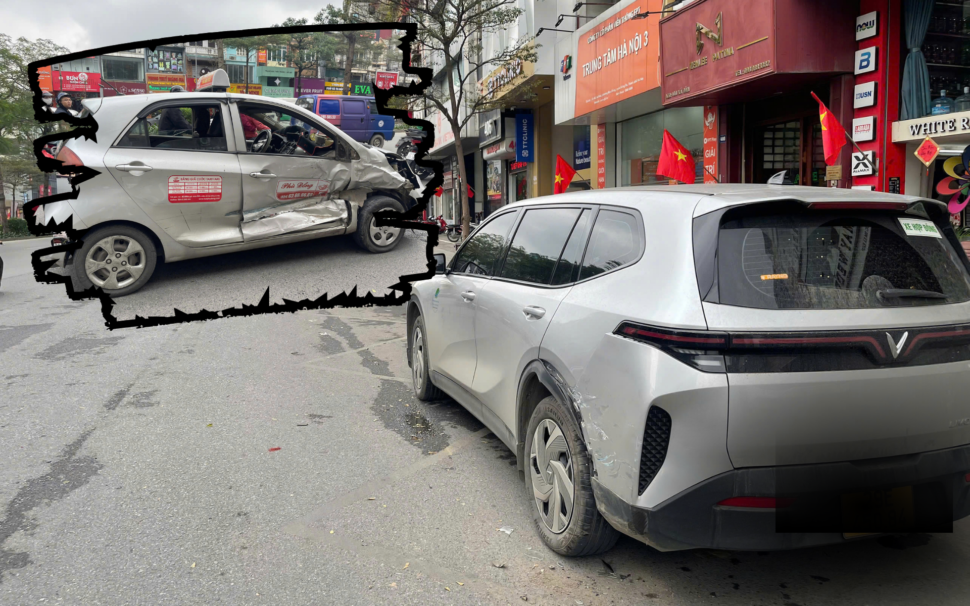 Truy tìm tài xế ô tô màu xanh gây tai nạn liên hoàn trên phố Xã Đàn- Ảnh 2. Truy tìm tài xế ô tô màu xanh gây tai nạn liên hoàn trên phố Xã Đàn- Ảnh 2.