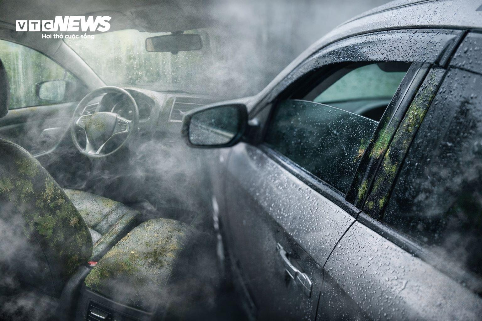 Việc mở cửa xe có thể khiến hơi ẩm dễ dàng tràn vào nội thất. (Ảnh: AI)