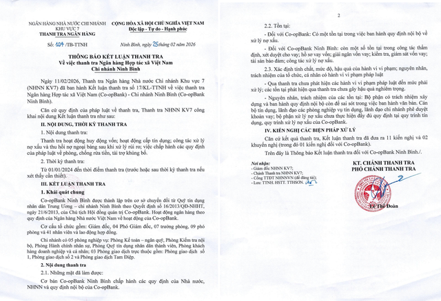Thanh tra xác định một số tồn tại tại Co-opBank Ninh Bình- Ảnh 2.