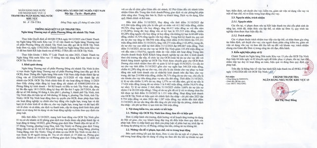 Thanh tra yêu cầu Ngân hàng OCB Tây Ninh khắc phục vi phạm- Ảnh 2.