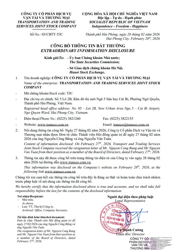 Thành viên HĐQT Transco từ chức- Ảnh 2.