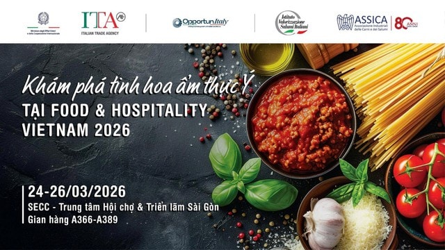 Hương vị Ý đặc sắc tại triển lãm Food & Hospitality Vietnam 2026- Ảnh 1.