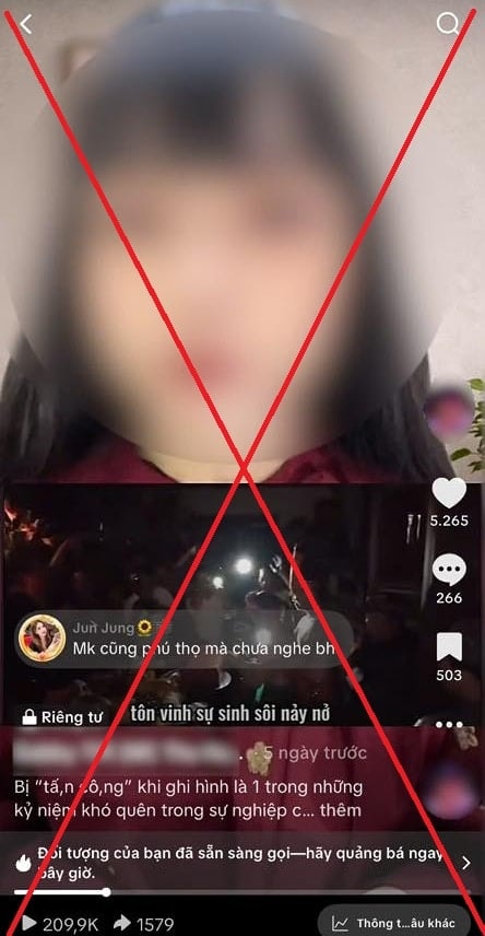 Đăng video sai lệch về Lễ hội Trò Trám, một TikToker bị xử phạt- Ảnh 1.