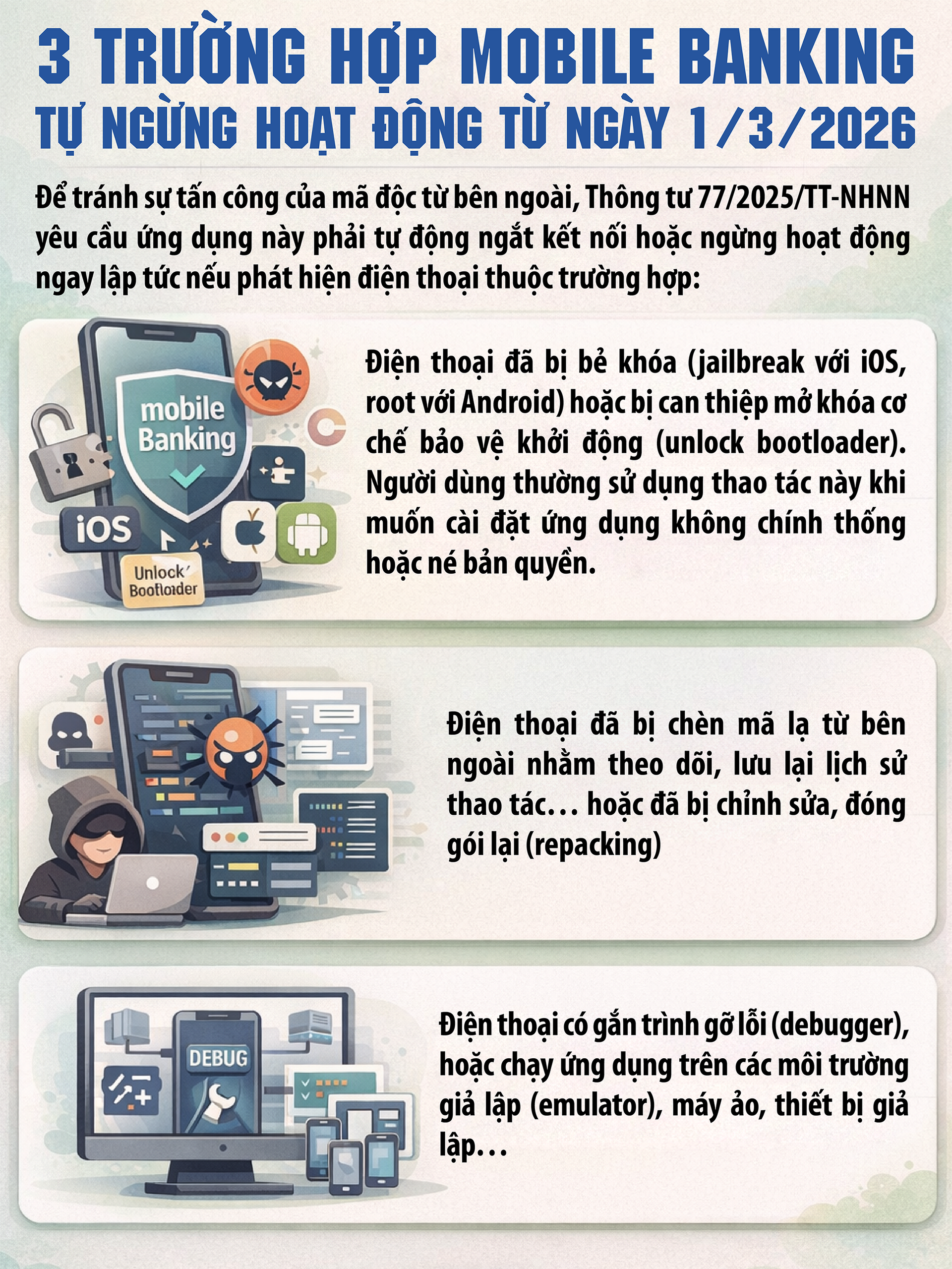 3 trường hợp mobile banking tự ngừng hoạt động từ tháng 3/2026- Ảnh 1.