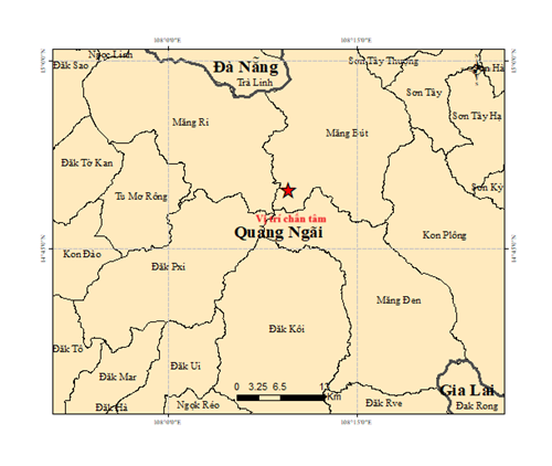 Động đất 3.9 độ ở Quảng Ngãi- Ảnh 1. Động đất 3.9 độ ở Quảng Ngãi- Ảnh 1.