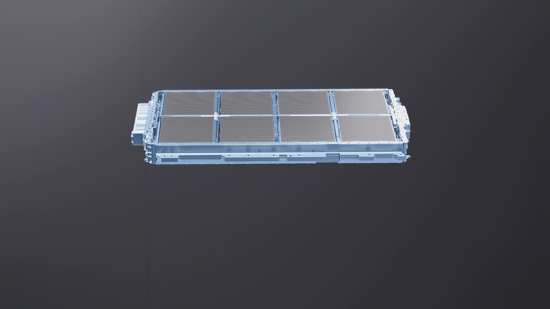 Bộ pin tích hợp theo chiều ngang và chiều dọc.