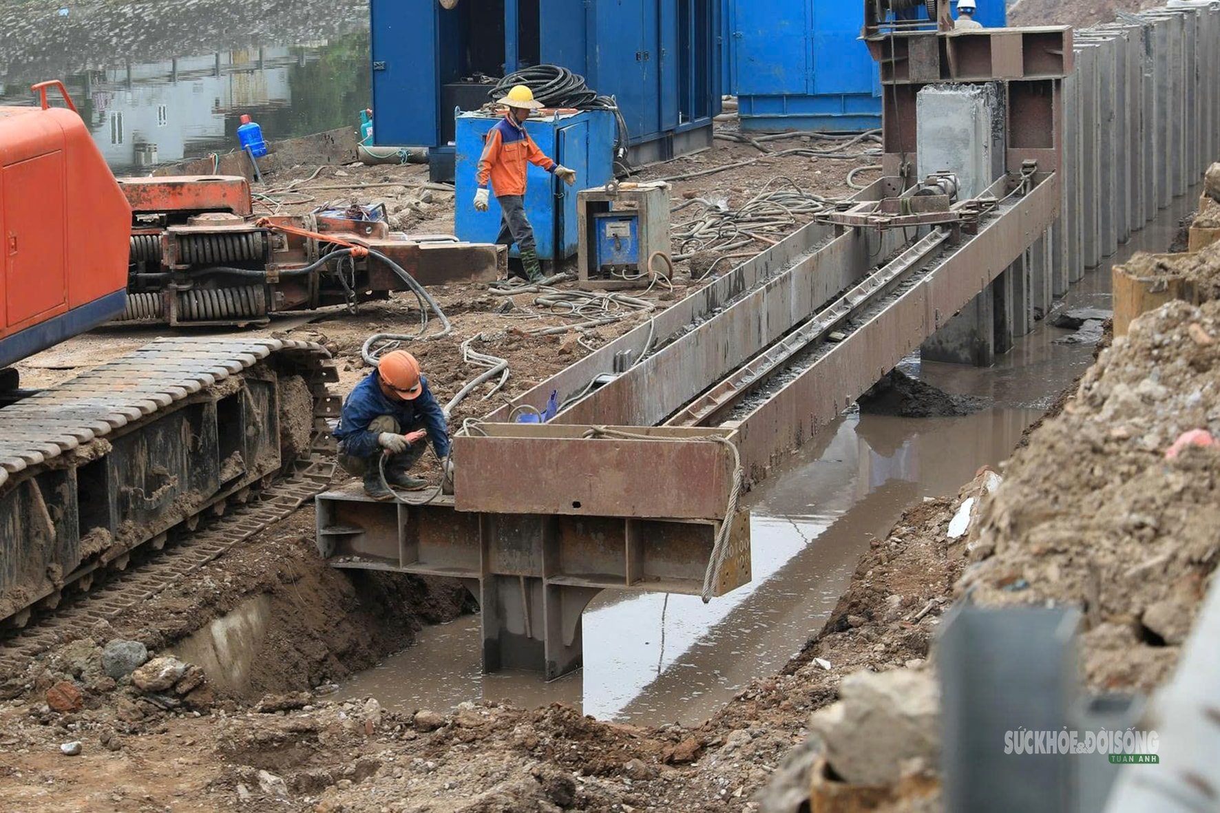 Tăng tốc cải tạo hạ lưu sông Kim Ngưu trước mùa mưa 2026- Ảnh 3.