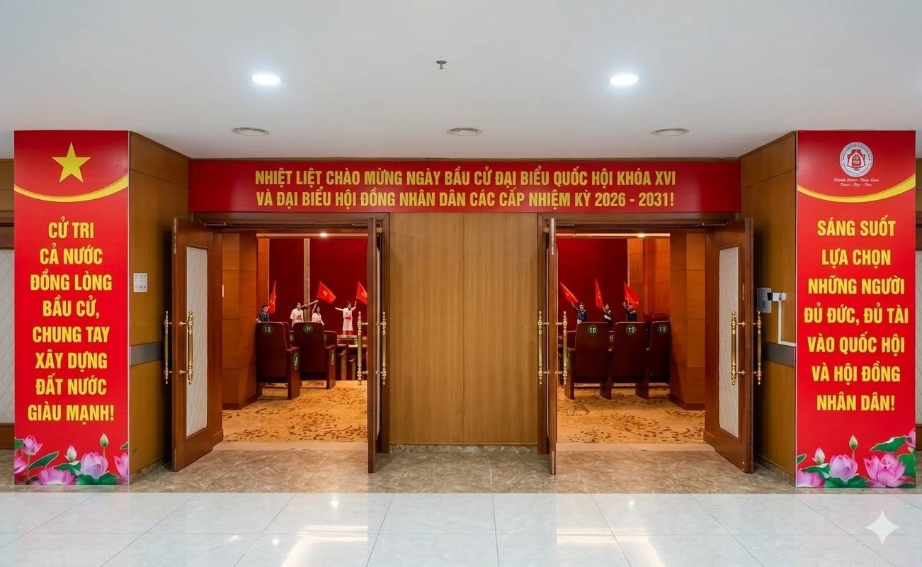 ẢNH: Công tác chuẩn bị bầu cử tại bệnh viện dự kiến có khoảng 3.400 cử tri- Ảnh 3.