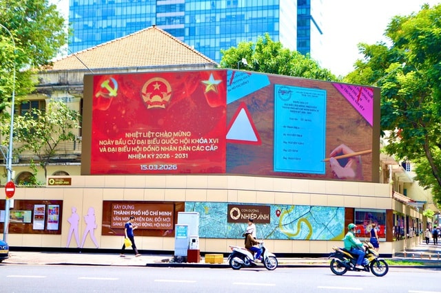 TPHCM rực rỡ cờ hoa trước ngày bầu cử 15/3- Ảnh 6.