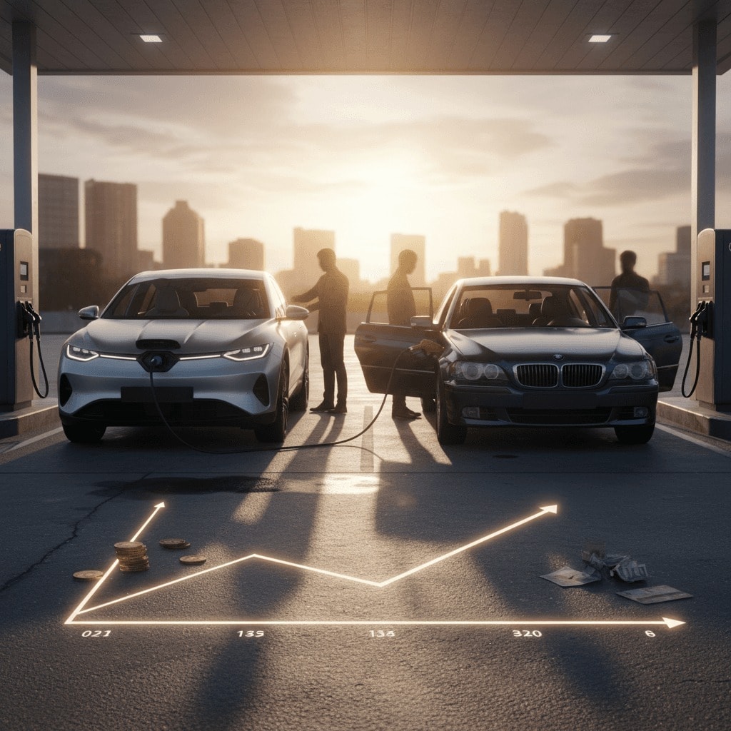 Tổng chi phí vận hành và bảo dưỡng của xe điện thấp hơn xe xăng. (Ảnh: Recharged)