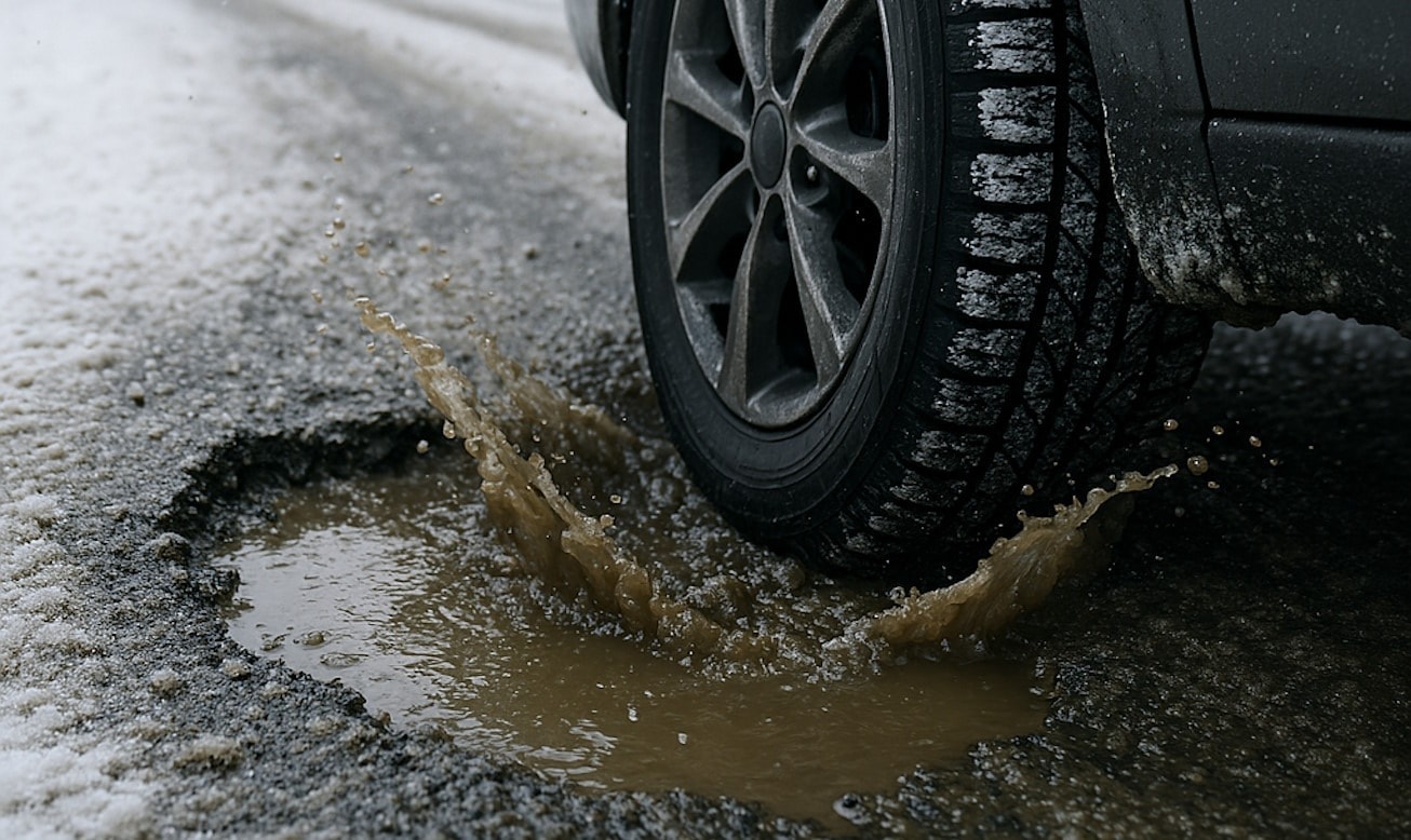 Ổ gà gây hư hỏng phương tiện và nguy hiểm cho người tham gia giao thông. (Ảnh minh họa)