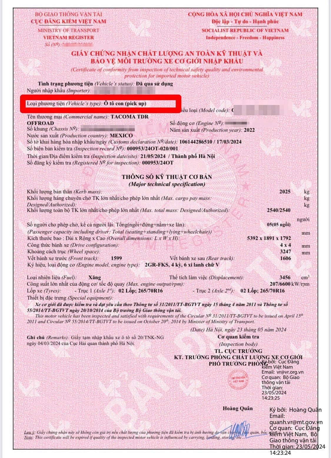 Cục CSGT hướng dẫn phân biệt xe bán tải là xe con hay xe tải - 3