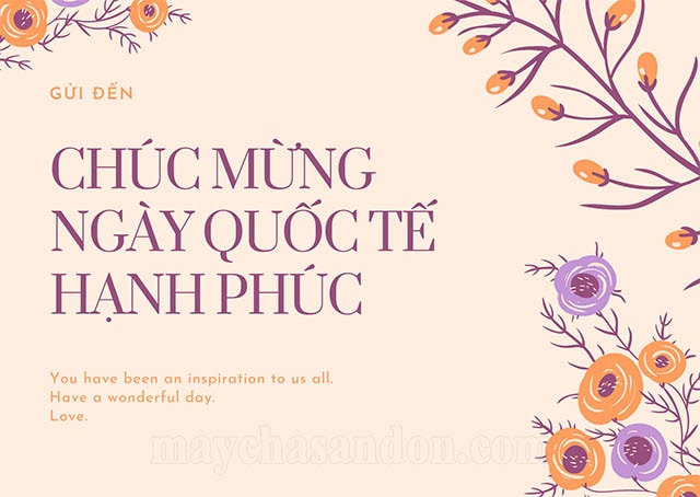 Những mẫu thiệp ngày Quốc tế Hạnh phúc 20/3 đẹp nhất 2026- Ảnh 6. Những mẫu thiệp ngày Quốc tế Hạnh phúc 20/3 đẹp nhất 2026- Ảnh 6.