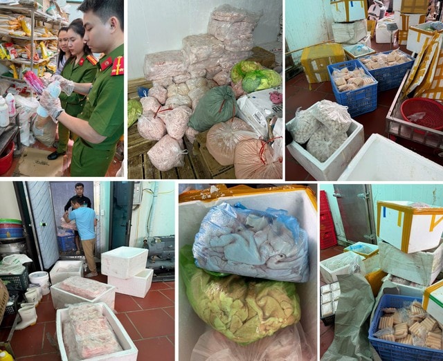 Gần 1 tấn nguyên liệu thực phẩm ‘trôi nổi’ chuẩn bị biến thành nem chua, xúc xích- Ảnh 2. Gần 1 tấn nguyên liệu thực phẩm ‘trôi nổi’ chuẩn bị biến thành nem chua, xúc xích- Ảnh 2.