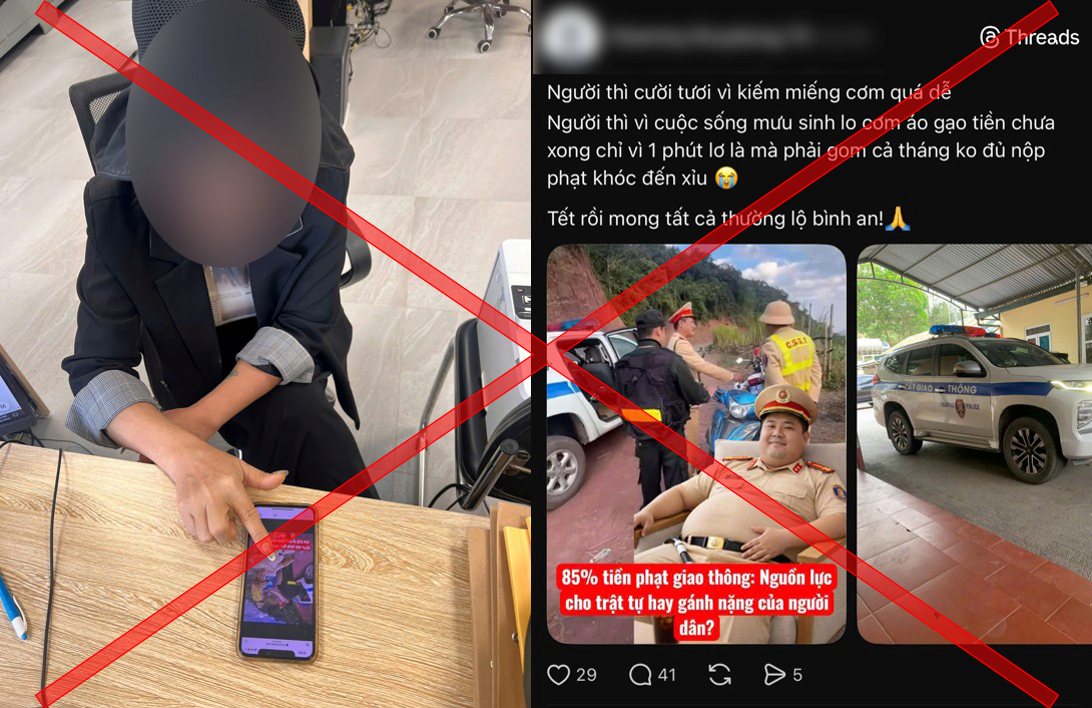 Xử phạt người phụ nữ đăng tin sai sự thật kèm hình ảnh AI về lực lượng Công an nhân dân- Ảnh 1. Xử phạt người phụ nữ đăng tin sai sự thật kèm hình ảnh AI về lực lượng Công an nhân dân- Ảnh 1.