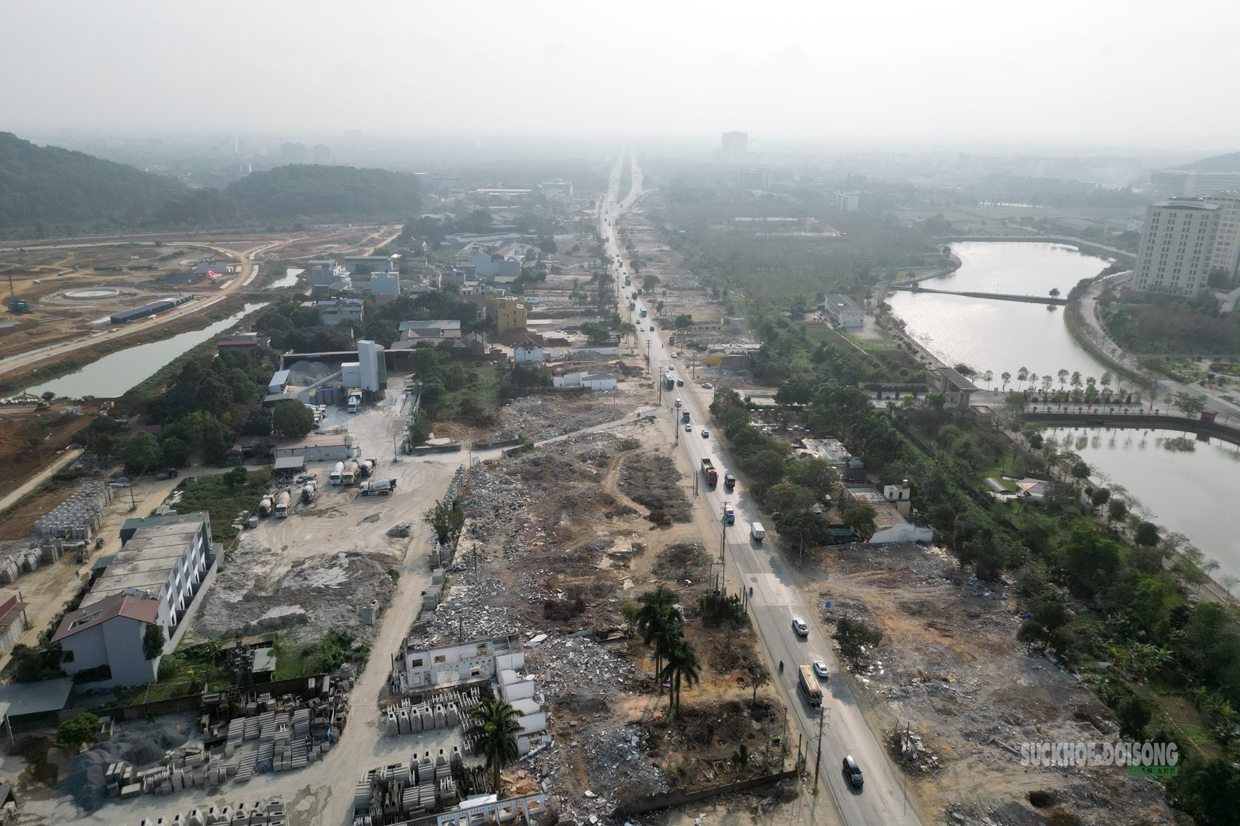 Công trường tuyến nối Đại lộ Thăng Long - Hòa Bình tăng tốc- Ảnh 1. Công trường tuyến nối Đại lộ Thăng Long - Hòa Bình tăng tốc- Ảnh 1.
