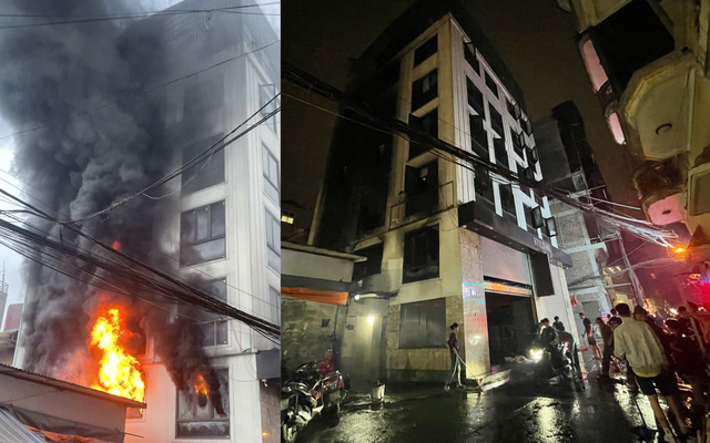 Hà Nội: Cháy nhà tại Lĩnh Nam, nhiều người tìm cách thoát qua tầng tum sang nhà bên cạnh- Ảnh 2.