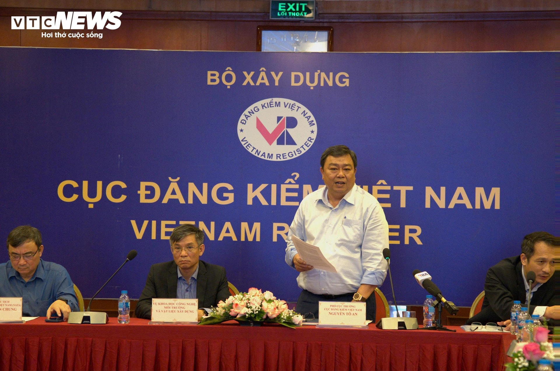 Ông Nguyễn Tô An, Phó Cục trưởng Cục Đăng kiểm Việt Nam, phát biểu tại hội nghị. (Ảnh: Hùng Cường)