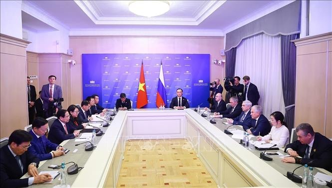 Thủ tướng Phạm Minh Chính hội kiến Chủ tịch Đuma Quốc gia Nga- Ảnh 4. Thủ tướng Phạm Minh Chính hội kiến Chủ tịch Đuma Quốc gia Nga- Ảnh 4.