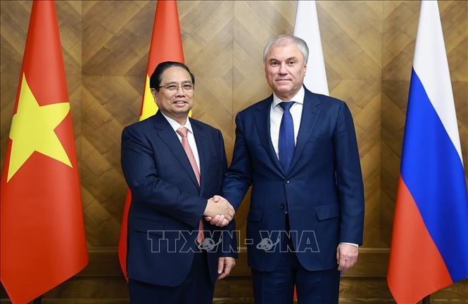 Thủ tướng Phạm Minh Chính hội kiến Chủ tịch Đuma Quốc gia Nga- Ảnh 1. Thủ tướng Phạm Minh Chính hội kiến Chủ tịch Đuma Quốc gia Nga- Ảnh 1.