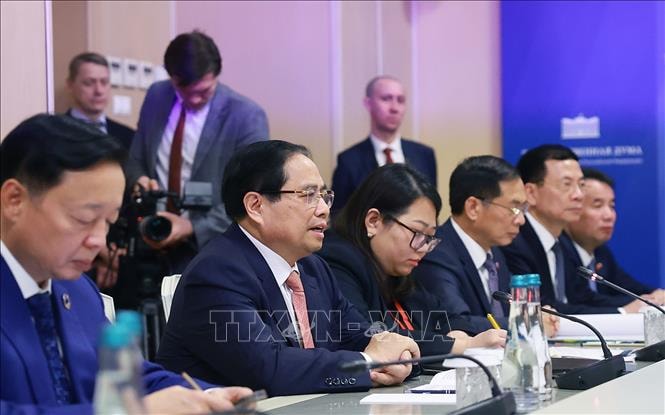 Thủ tướng Phạm Minh Chính hội kiến Chủ tịch Đuma Quốc gia Nga- Ảnh 3. Thủ tướng Phạm Minh Chính hội kiến Chủ tịch Đuma Quốc gia Nga- Ảnh 3.