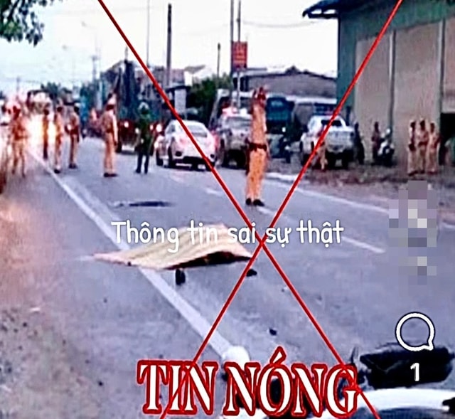 Bác bỏ tin 'CSGT bị xe đầu kéo cán tử vong' lan truyền trên Facebook Bác bỏ tin 'CSGT bị xe đầu kéo cán tử vong' lan truyền trên Facebook