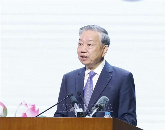 Tổng Bí thư Tô Lâm dự Lễ Kỷ niệm 75 năm Ngày truyền thống của Bệnh viện 108- Ảnh 3.