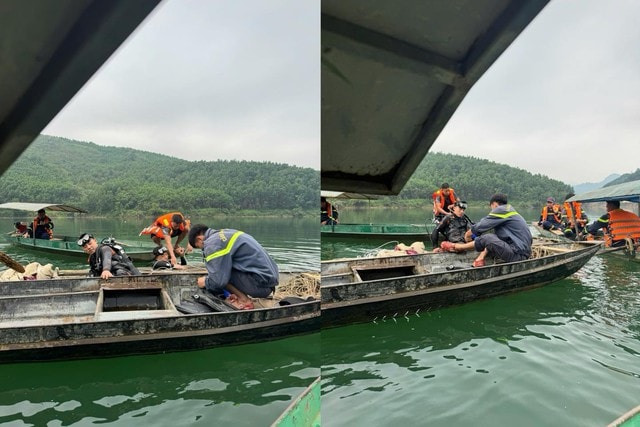 Đã tìm thấy thi thể hai vợ chồng trong vụ lật thuyền khi thả lưới đánh cá trên hồ thủy điện Chiêm Hóa- Ảnh 1.