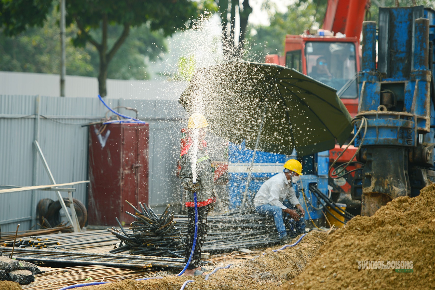 Cận cảnh công trường chống ngập trên đường Võ Chí Công, Hà Nội- Ảnh 6. Cận cảnh công trường chống ngập trên đường Võ Chí Công, Hà Nội- Ảnh 6.