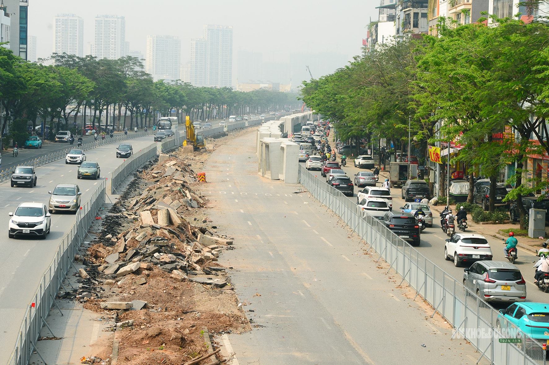 Cận cảnh công trường chống ngập trên đường Võ Chí Công, Hà Nội- Ảnh 2. Cận cảnh công trường chống ngập trên đường Võ Chí Công, Hà Nội- Ảnh 2.