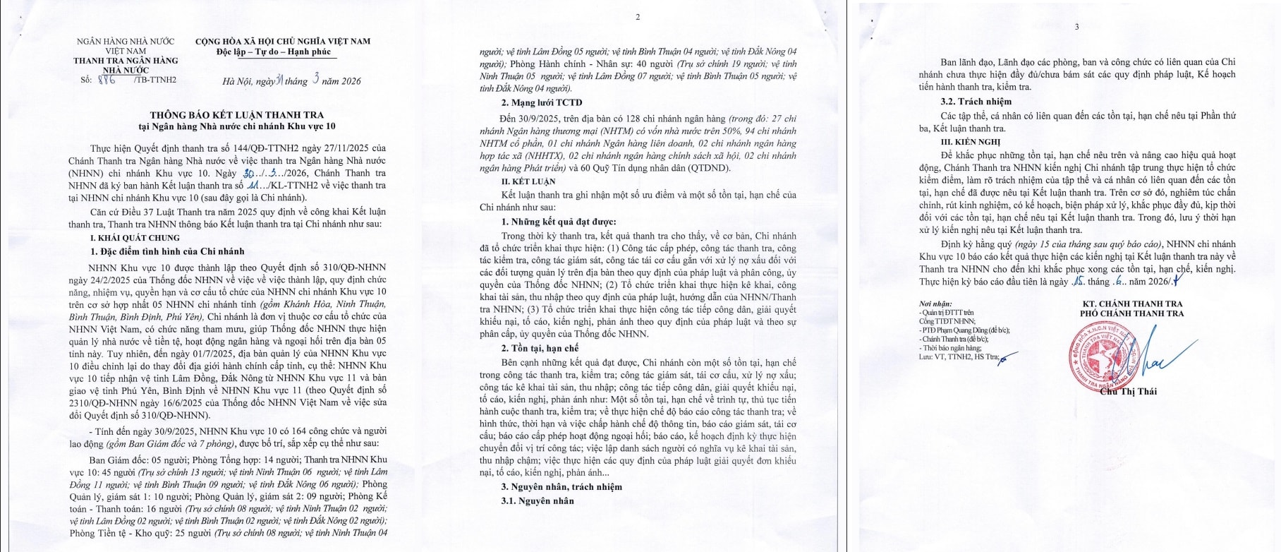 Kết luận thanh tra Ngân hàng Nhà nước chi nhánh Khu vực 10- Ảnh 2. Kết luận thanh tra Ngân hàng Nhà nước chi nhánh Khu vực 10- Ảnh 2.