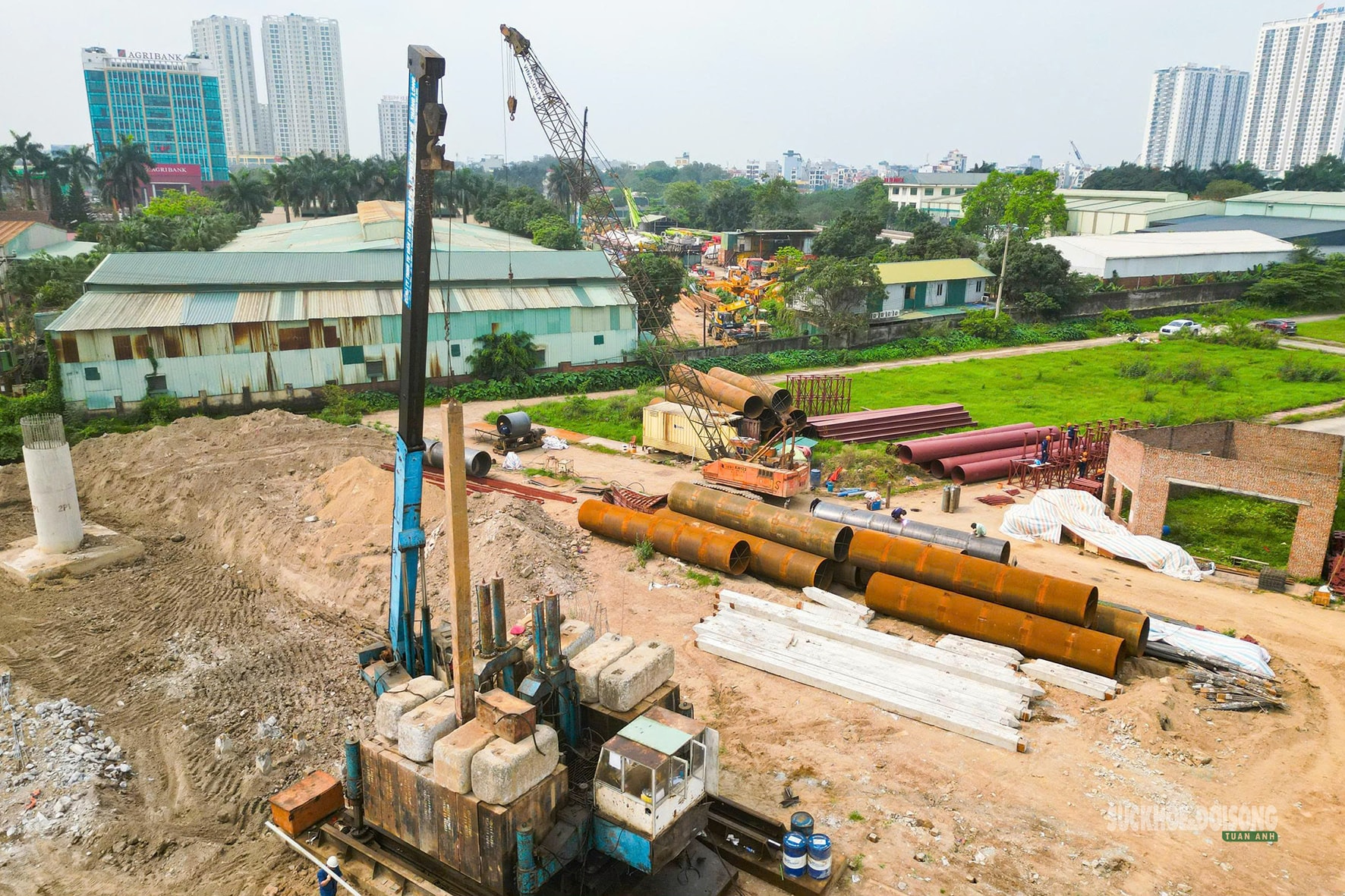 Sau gần 1 năm, nút giao nghìn tỷ Vành đai 3,5 - Đại lộ Thăng Long rõ hình hài- Ảnh 4.