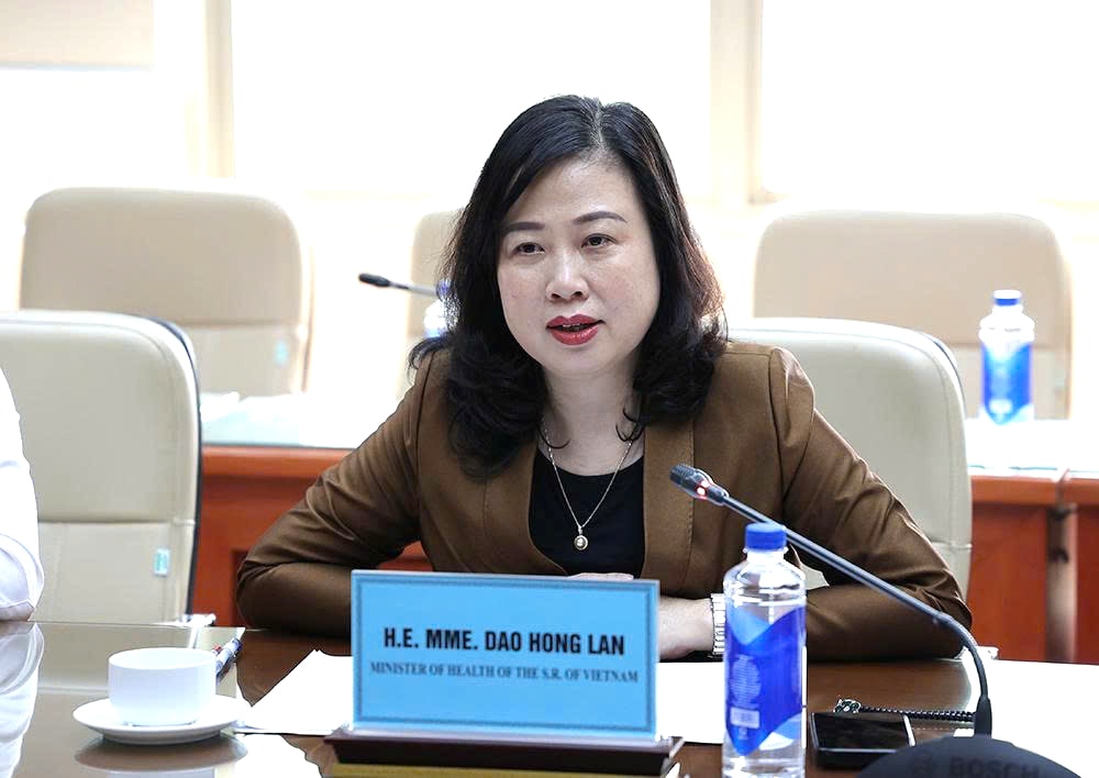 Bộ trưởng Đào Hồng Lan tiếp nguyên Đại sứ Hoa Kỳ tại Việt Nam, thúc đẩy hợp tác y tế hai nước- Ảnh 1. Bộ trưởng Đào Hồng Lan tiếp nguyên Đại sứ Hoa Kỳ tại Việt Nam, thúc đẩy hợp tác y tế hai nước- Ảnh 1.