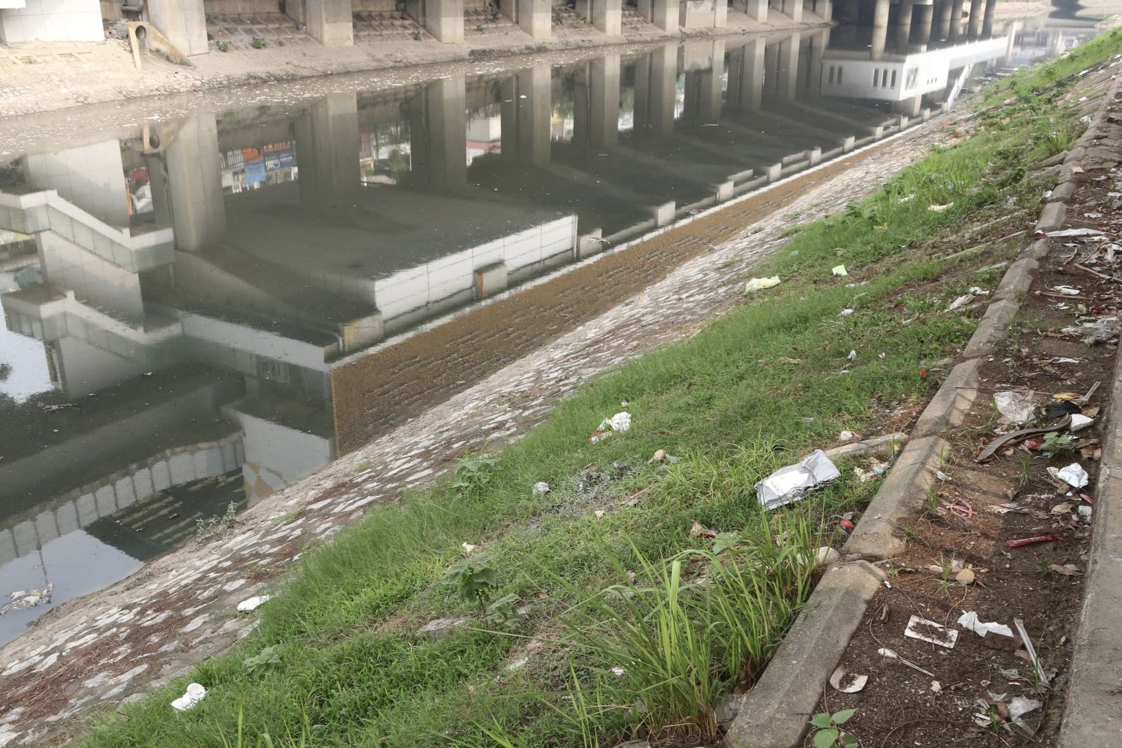 Tình trạng rác thải tái diễn trên sông Tô Lịch sau gần một năm cải tạo- Ảnh 1.