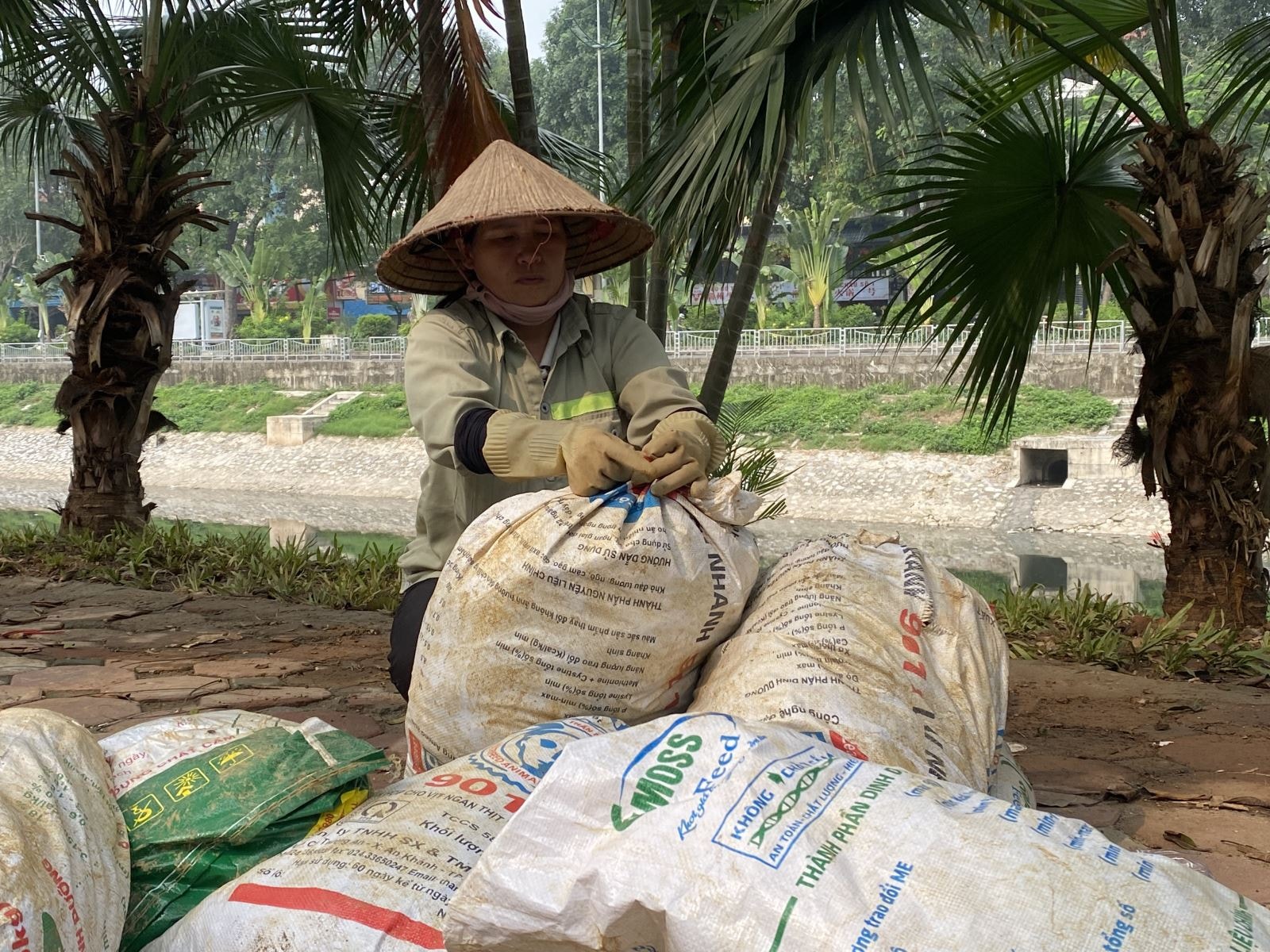 Tình trạng rác thải tái diễn trên sông Tô Lịch sau gần một năm cải tạo- Ảnh 5.
