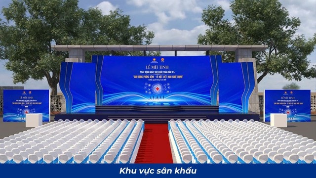 Hé lộ không gian Lễ mít tinh Ngày Sức khỏe toàn dân 7/4 lần đầu tiên- Ảnh 2.