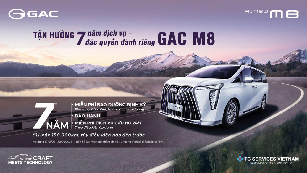 GAC All-New M8 gia tăng đặc quyền từ 1/4: Nâng tầm giá trị, ưu đãi vượt trội - 1