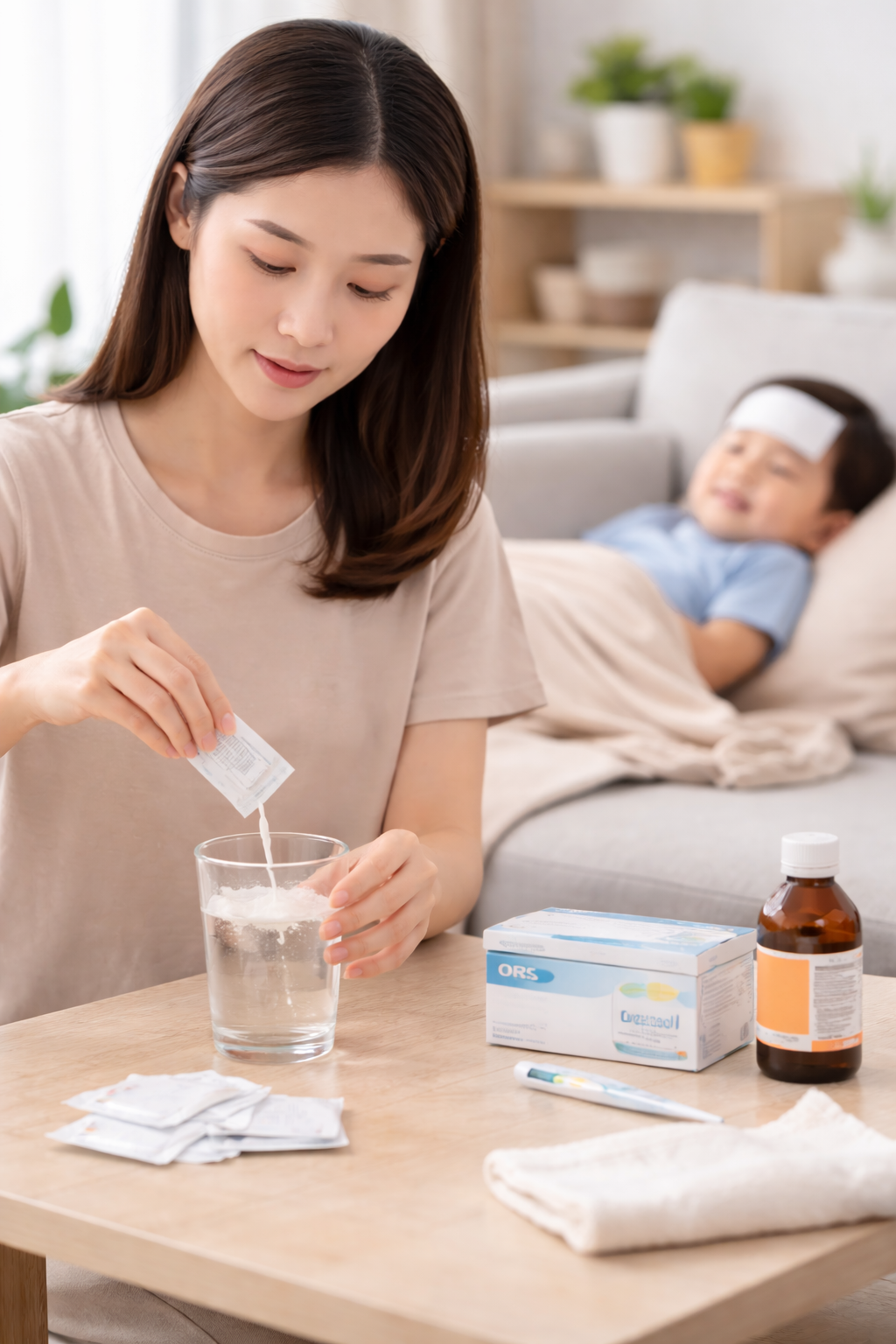 Trẻ bị tay chân miệng có cần uống oresol?- Ảnh 2.
