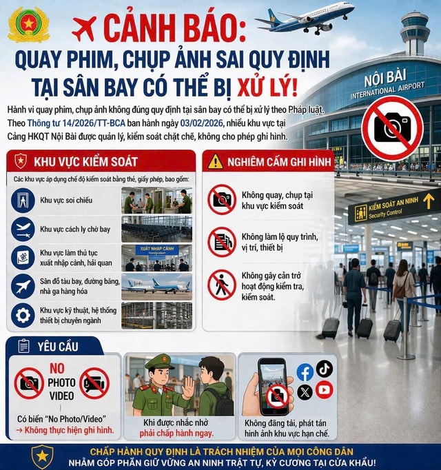 Quay phim, chụp hình tại sân bay: Tưởng vô hại nhưng có thể bị xử lý- Ảnh 2.