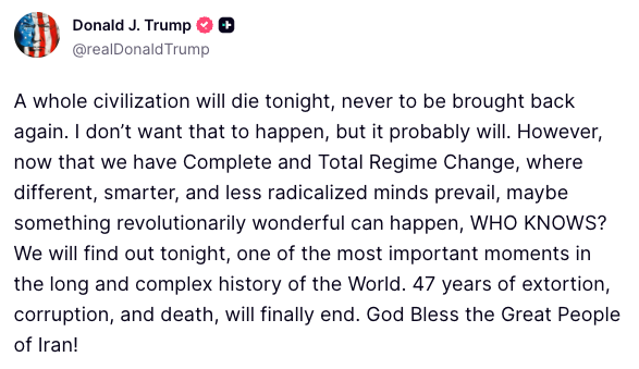 Ông Trump bất ngờ 'xuống thang', tạm dừng tấn công Iran sau tối hậu thư cứng rắn- Ảnh 1.
